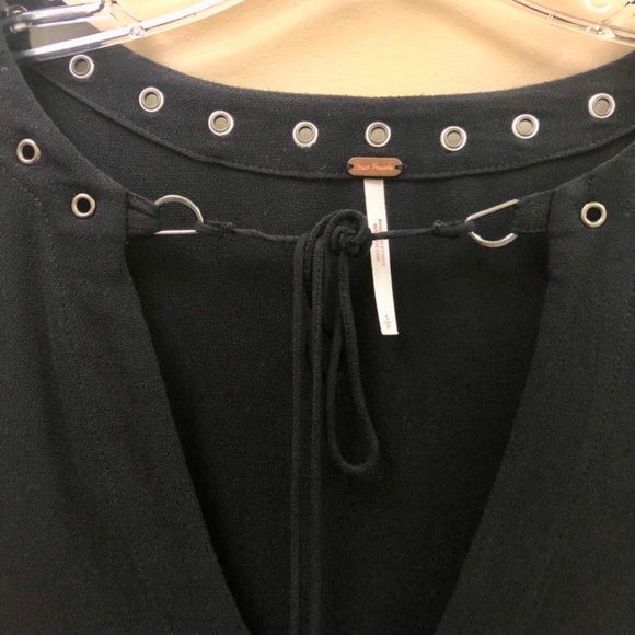 Free People Black Boho Top NWT - Picture 3 of 15